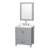 Gray / Giotto Quartz Top / Brushed Chrome Hardware