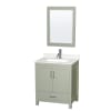 Light Green / Giotto Quartz Top / Brushed Nickel Hardware