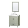 Light Green / Giotto Quartz Top / Brushed Nickel Hardware