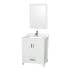 White / Giotto Quartz Top / Brushed Chrome Hardware