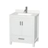 White / Giotto Quartz Top / Brushed Chrome Hardware