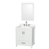 White / Giotto Quartz Top / Brushed Chrome Hardware