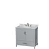 Gray / White Carrara Marble Top