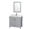 Gray / Giotto Quartz Top / Brushed Chrome Hardware