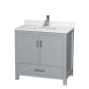 Gray / Giotto Quartz Top / Brushed Chrome Hardware