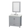 Gray / Giotto Quartz Top / Brushed Chrome Hardware