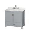 Gray / Giotto Quartz Top / Brushed Chrome Hardware