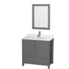 Dark Gray / Giotto Quartz Top / Brushed Chrome Hardware