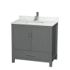 Dark Gray / Giotto Quartz Top / Brushed Chrome Hardware