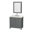 Dark Gray / Giotto Quartz Top / Brushed Chrome Hardware