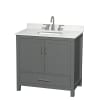 Dark Gray / Giotto Quartz Top / Brushed Chrome Hardware