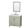 Light Green / Giotto Quartz Top / Brushed Nickel Hardware