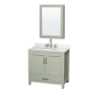 Light Green / Giotto Quartz Top / Brushed Nickel Hardware