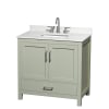 Light Green / Giotto Quartz Top / Brushed Nickel Hardware