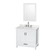 White / Giotto Quartz Top / Brushed Chrome Hardware