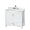 White / Giotto Quartz Top / Brushed Chrome Hardware