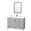 Gray / Giotto Quartz Top / Brushed Chrome Hardware