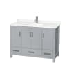 Gray / Giotto Quartz Top / Brushed Chrome Hardware