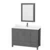 Dark Gray / Giotto Quartz Top / Brushed Chrome Hardware