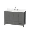 Dark Gray / Giotto Quartz Top / Brushed Chrome Hardware