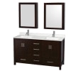 Espresso / Giotto Quartz Top / Brushed Chrome Hardware