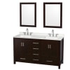 Espresso / Giotto Quartz Top / Brushed Chrome Hardware