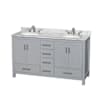 Gray / White Carrara Marble Top