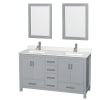 Gray / Giotto Quartz Top / Brushed Chrome Hardware