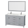 Gray / Giotto Quartz Top / Brushed Chrome Hardware