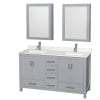 Gray / Giotto Quartz Top / Brushed Chrome Hardware