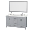 Gray / Giotto Quartz Top / Brushed Chrome Hardware