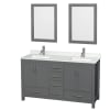 Dark Gray / Giotto Quartz Top / Brushed Chrome Hardware