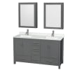 Dark Gray / Giotto Quartz Top / Brushed Chrome Hardware