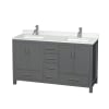 Dark Gray / Giotto Quartz Top / Brushed Chrome Hardware