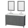 Dark Gray / Giotto Quartz Top / Brushed Chrome Hardware