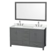 Dark Gray / Giotto Quartz Top / Brushed Chrome Hardware