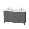 Dark Gray / Giotto Quartz Top / Brushed Chrome Hardware