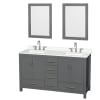 Dark Gray / White Quartz Top / Brushed Chrome Hardware