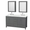 Dark Gray / White Quartz Top / Brushed Chrome Hardware