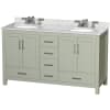 Light Green / Brushed Nickel Hardware