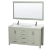 Light Green / Giotto Quartz Top / Brushed Nickel Hardware