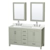 Light Green / Giotto Quartz Top / Brushed Nickel Hardware