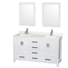 White / Giotto Quartz Top / Brushed Chrome Hardware