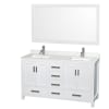 White / Giotto Quartz Top / Brushed Chrome Hardware