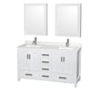 White / Giotto Quartz Top / Brushed Chrome Hardware