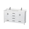 White / Giotto Quartz Top / Brushed Chrome Hardware