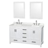 White / Giotto Quartz Top / Brushed Chrome Hardware