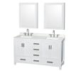 White / Giotto Quartz Top / Brushed Chrome Hardware