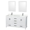 White / White Quartz Top / Brushed Chrome Hardware