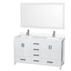 White / White Quartz Top / Brushed Chrome Hardware